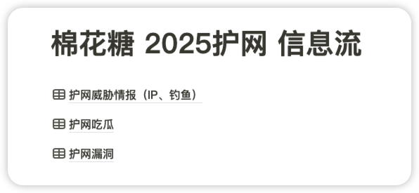 2025护网信息流表格已备 棉花糖论坛收留微步难民-棉花糖会员站